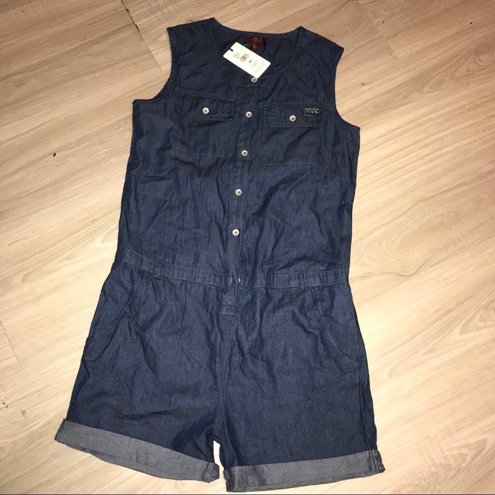 ❣️NWT❣️7 For All Mankind 🧡 Denim Romper